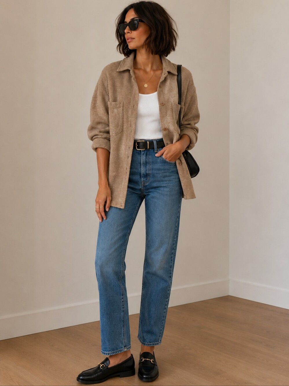 SHERO COZY KNIT TAN OVERSIZED SHIRT JACKET SHACKET SIZE SMALL LIKE NEW!